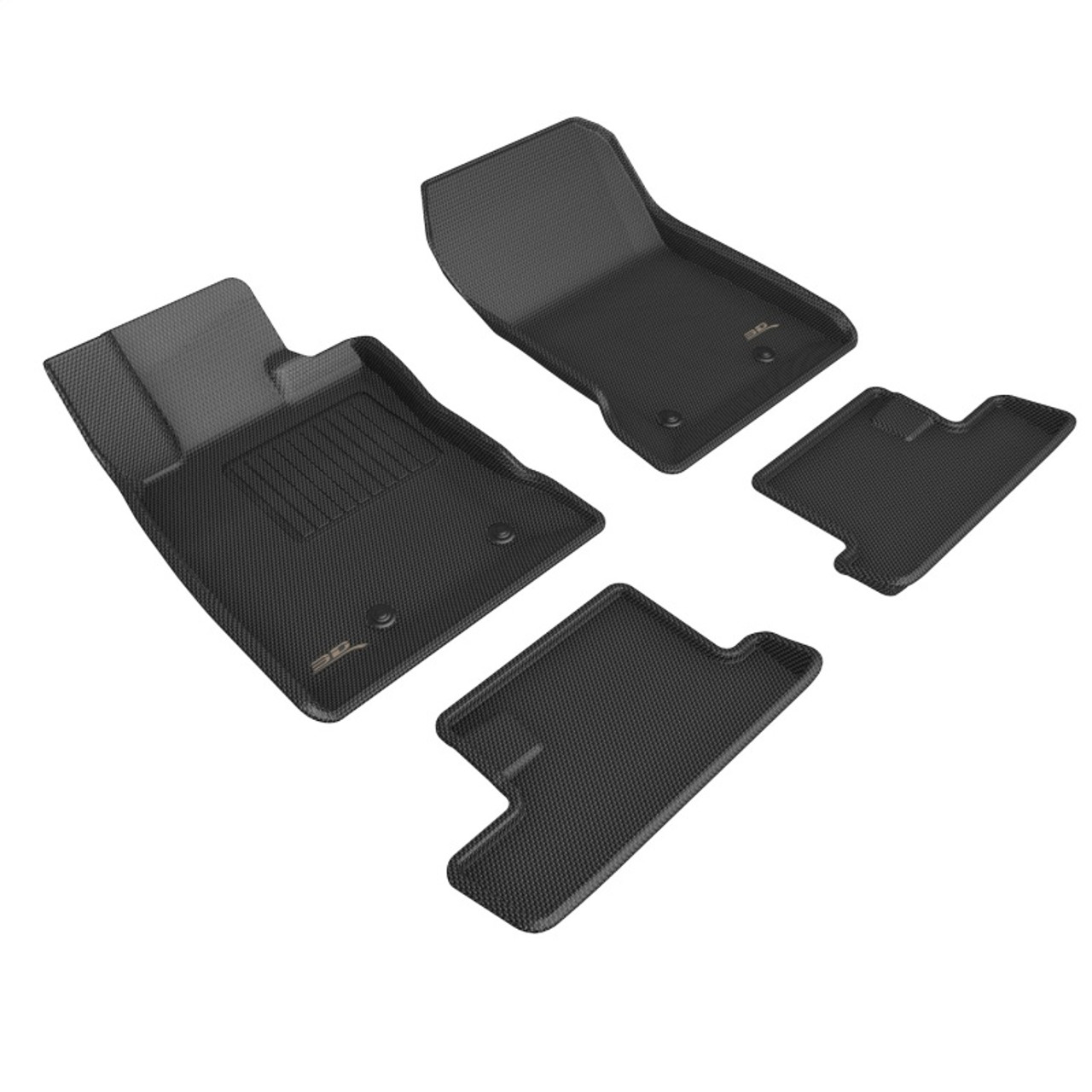 3D MAXpider 20-22 Tesla Model 3 Kagu 1st & 2nd Row Floormats - Black