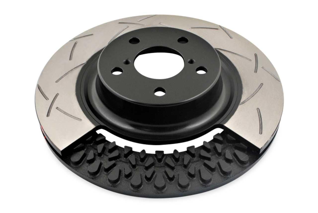DBA Premium Front Slotted 5000 Series 2 Piece Rotor w/ Black Hat For 2002-14 Subaru WRX, 13-18 BRZ - Cut Away 2