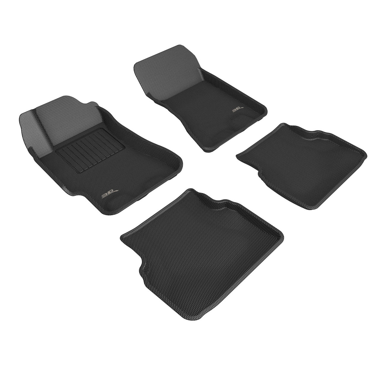 3D MAXpider Kagu 1st & 2nd Row Floormats - Black