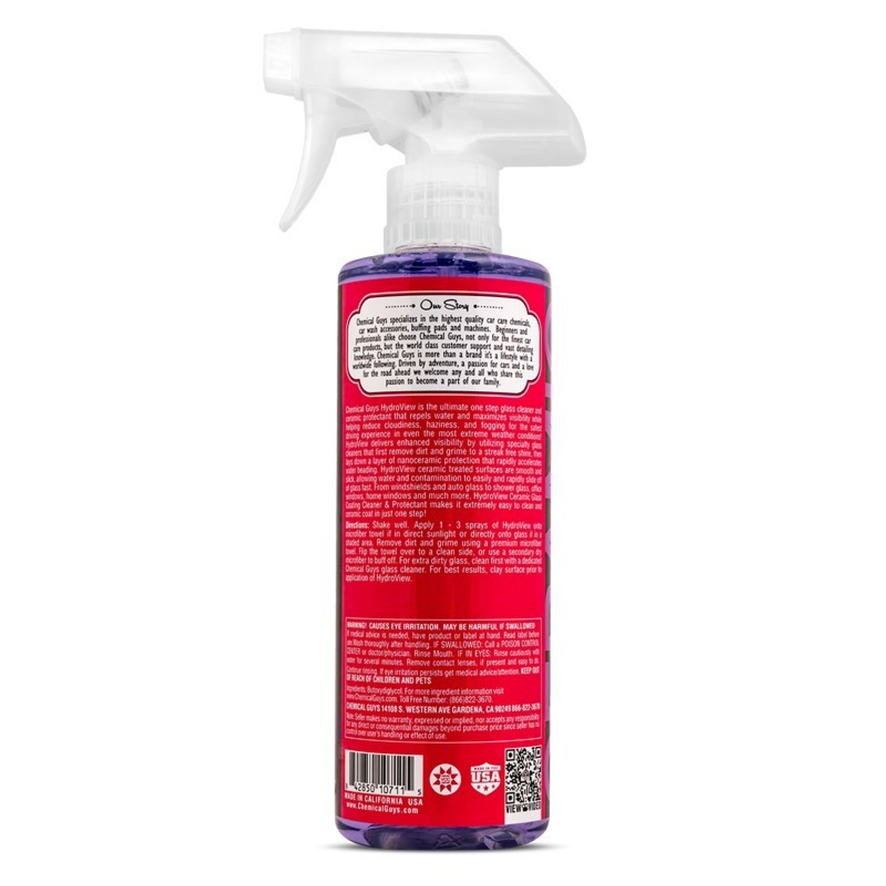 Chemical Guys HydroView Ceramic Glass Cleaner & Coating - 16oz - Label