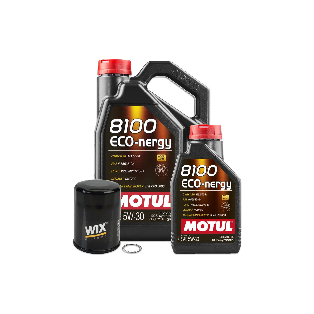 IAG MOTUL 6L 5W30 ECO-NERGY (OEM Engine) Oil Change Package fits 02-14 WRX,  04-21 STI, 05-09 LGT, 04-13 FXT