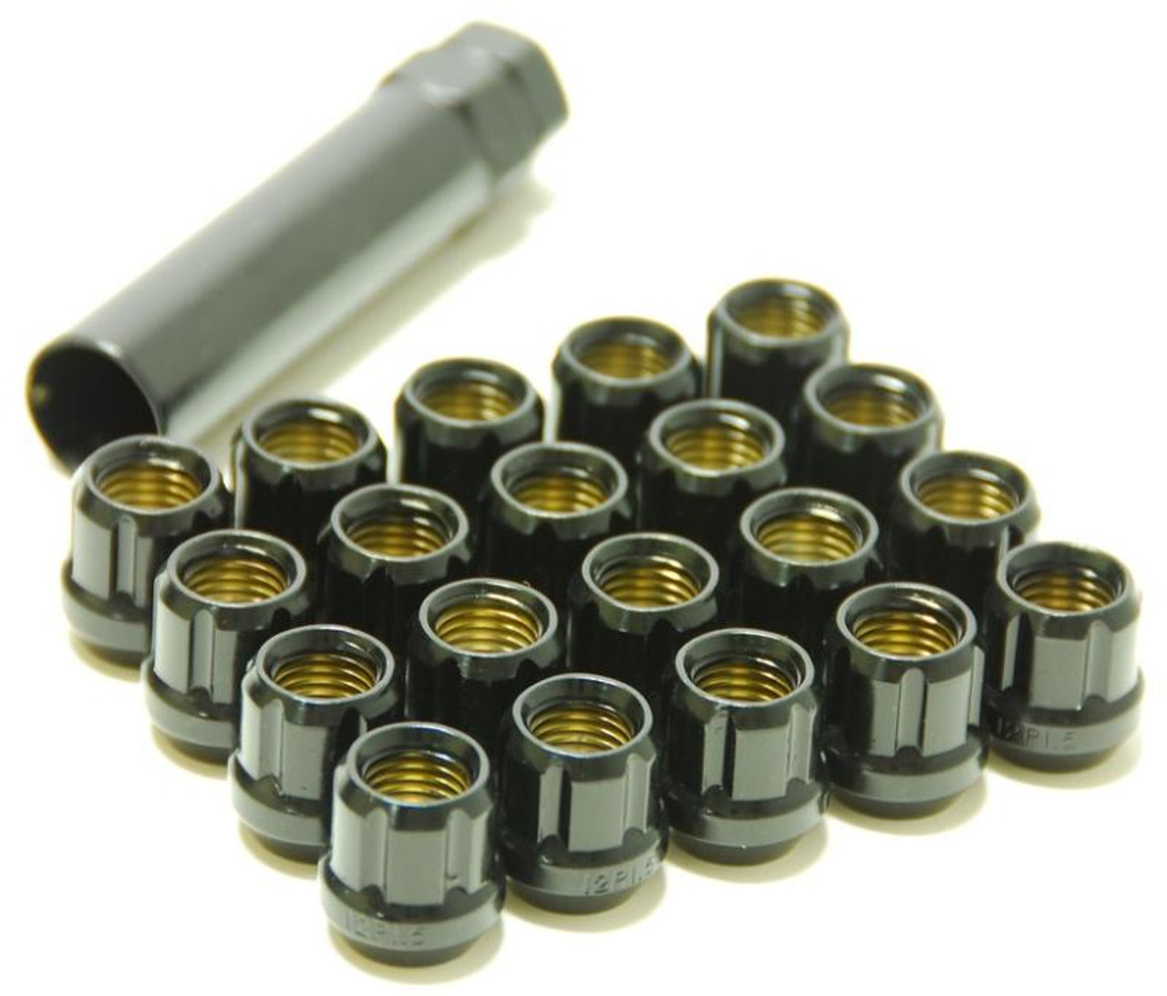 Wheel Mate Muteki Open End Lug Nuts - Deep Black 12x1.25