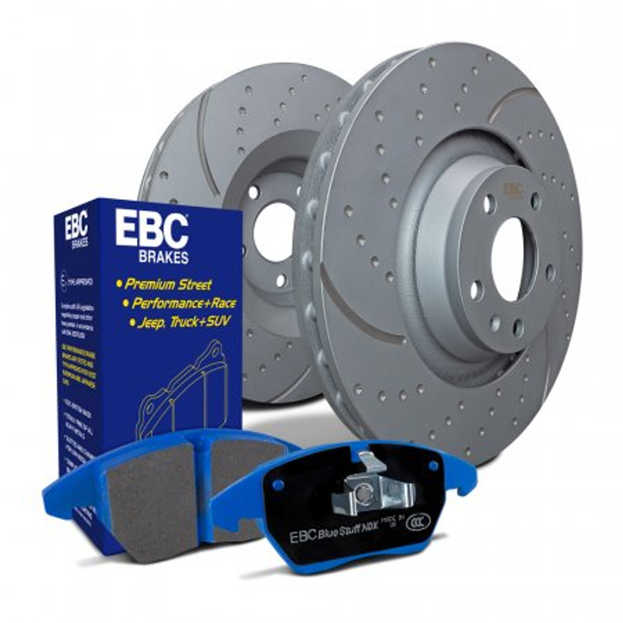 EBC Bluestuff Front Brake Pads and Rotors For Subaru 03-14 WRX / 04-14 STI