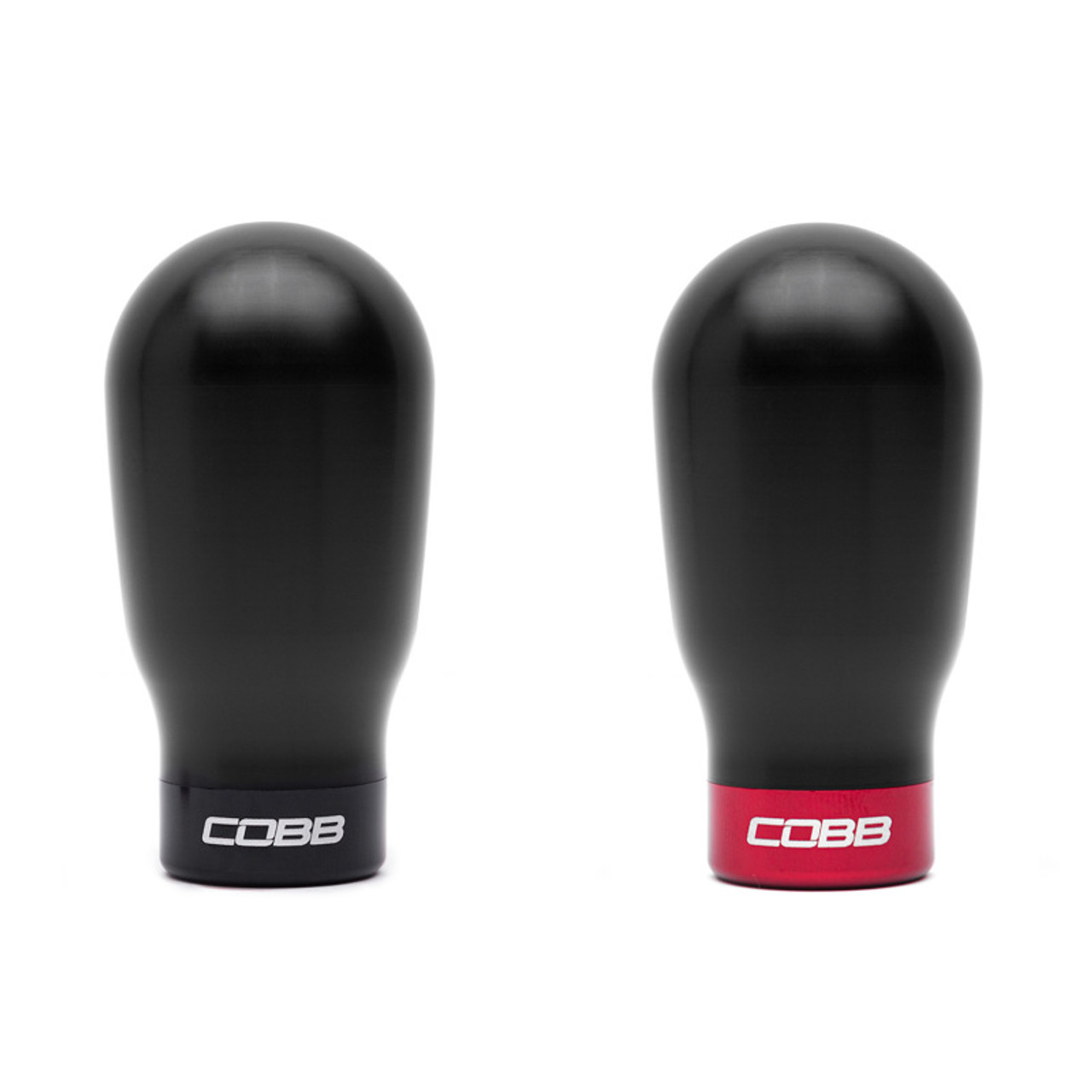 COBB Subaru 6-Speed Tall Weighted COBB Shift Knob - Black (Incl. Both Red + Blk Collars) - 213370-BK