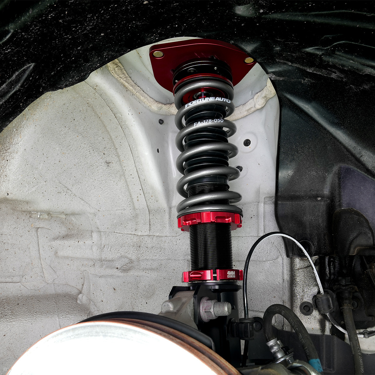 IAG Spec Street Series Coilovers by Fortune Auto for 13-24 BRZ, FR-S, 86, GT86, GR86 - Front Coilover Installed 2