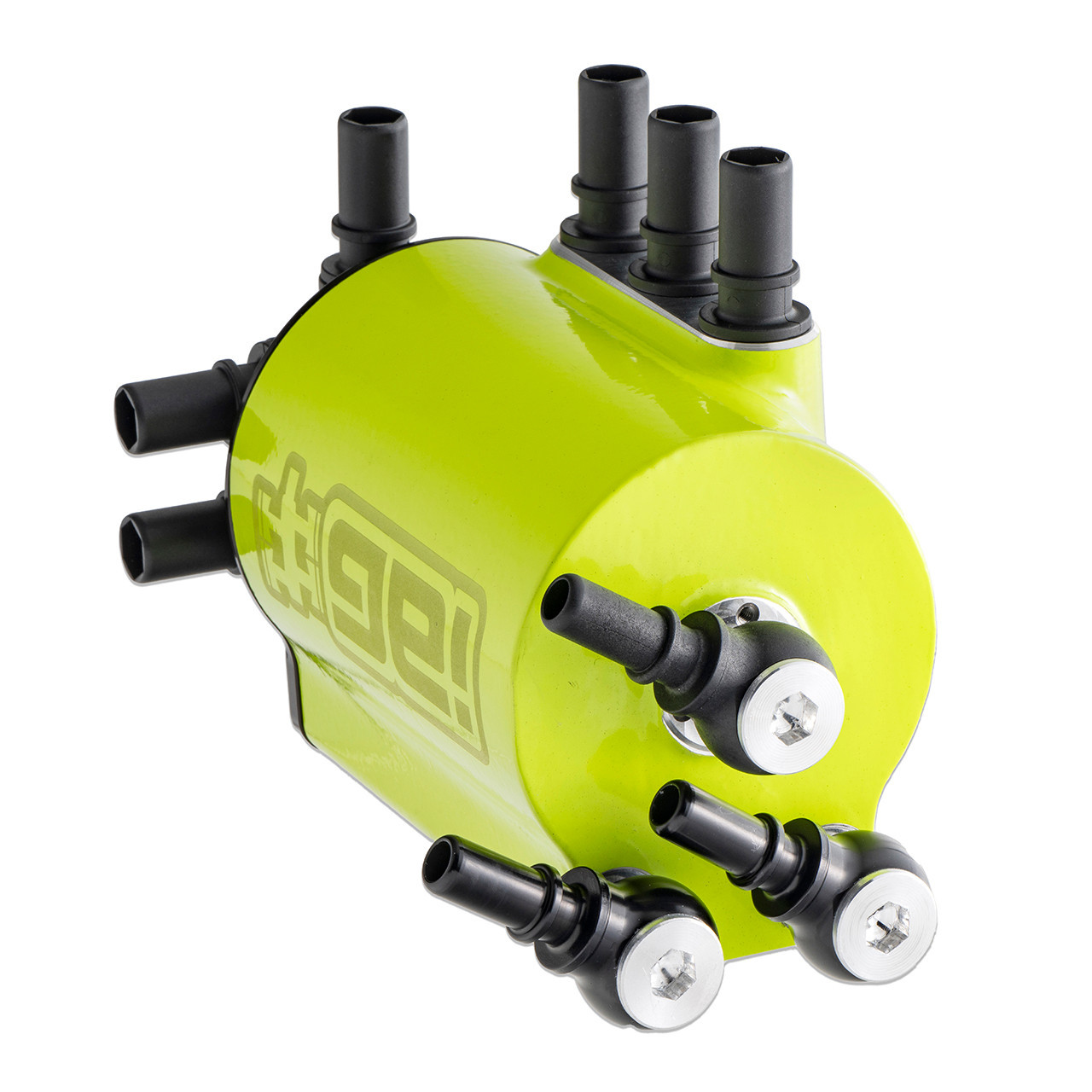 IAG Blemished Air / Oil Separator (AOS) For 2008-14 Subaru WRX & 2008-21 STI - Neon Yellow 2
