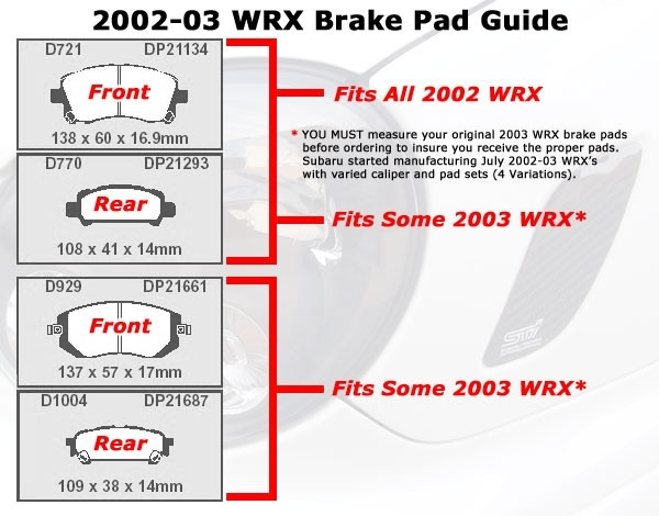 Hawk Performance Ceramic Front Brake Pads For All 2002