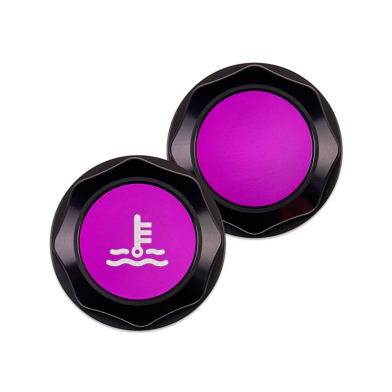 IAG Revolve Coolant Reservoir Cap w/ Anodized Color Accent for 02-26 WRX, 04-21 STI, 05-09 LGT, 04-08 FXT, 13-26 BRZ - Purple