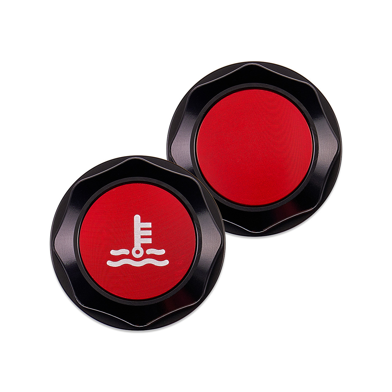 IAG Revolve Coolant Reservoir Cap w/ Anodized Color Accent for 02-26 WRX, 04-21 STI, 05-09 LGT, 04-08 FXT, 13-26 BRZ - Red