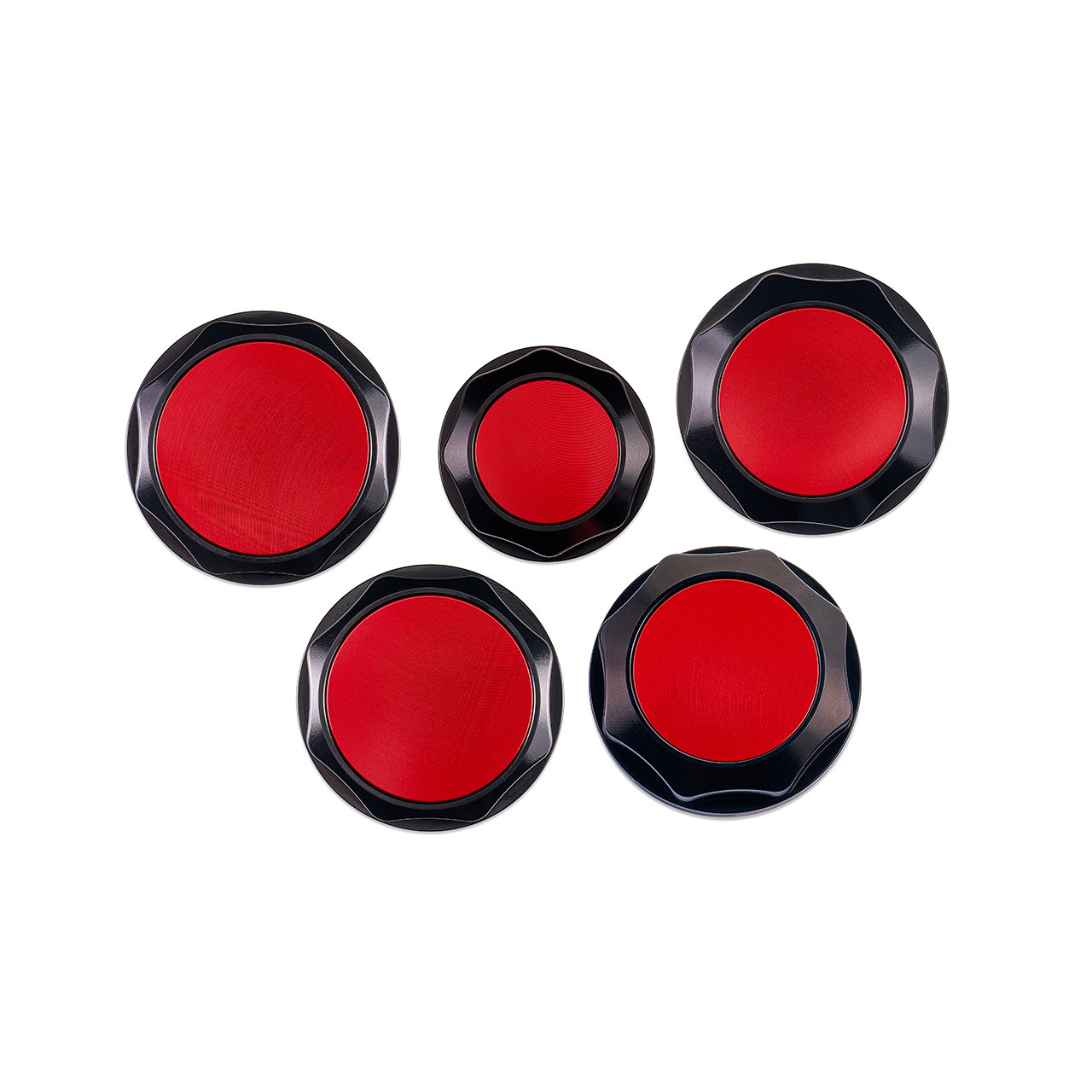 IAG Revolve Engine Bay Dress-Up Cap Kit for 22-24 WRX, 13-24 BRZ - Red Set Back