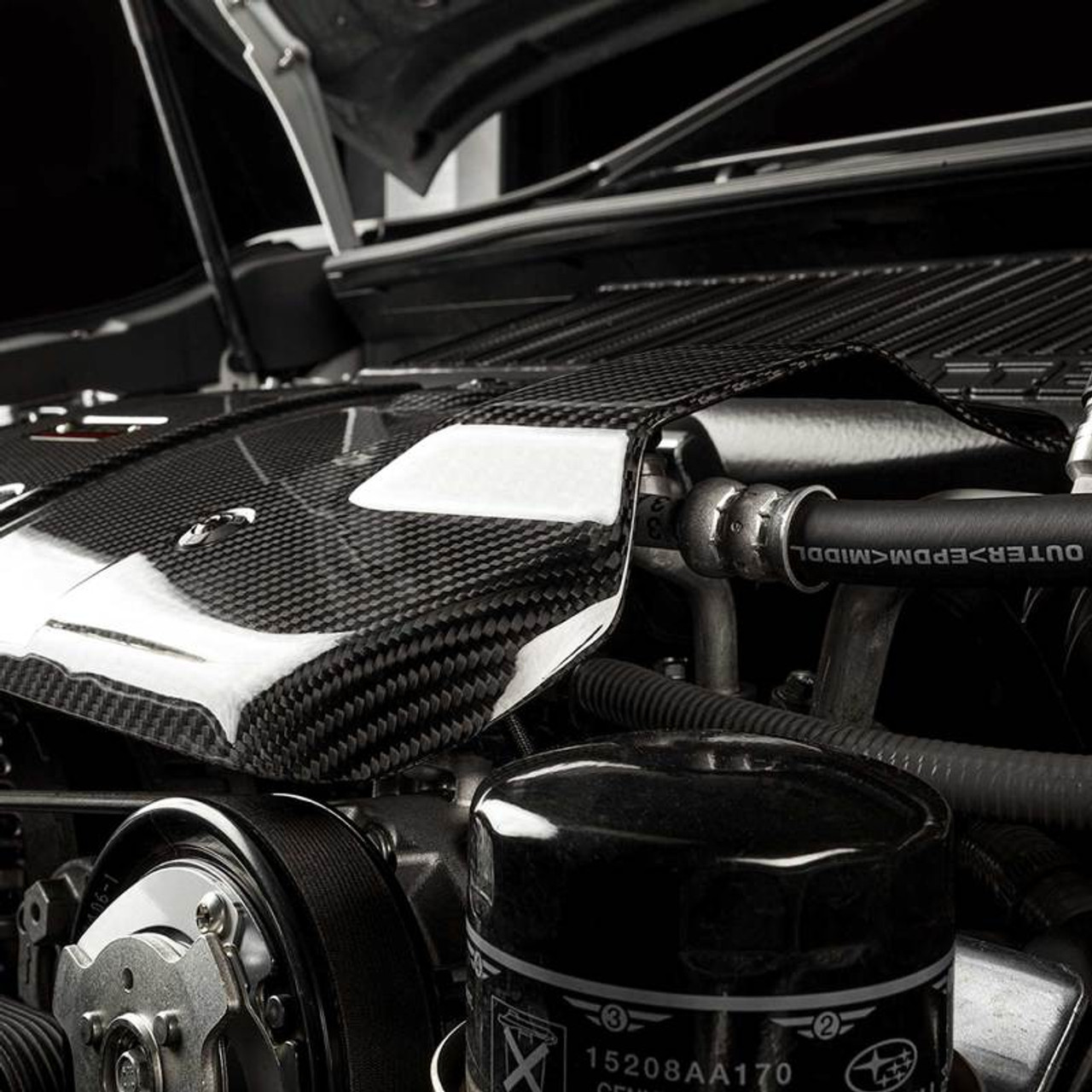 COBB Redline Carbon Fiber Engine Cover For 2022-24 Subaru WRX - 446610 - Installed 4