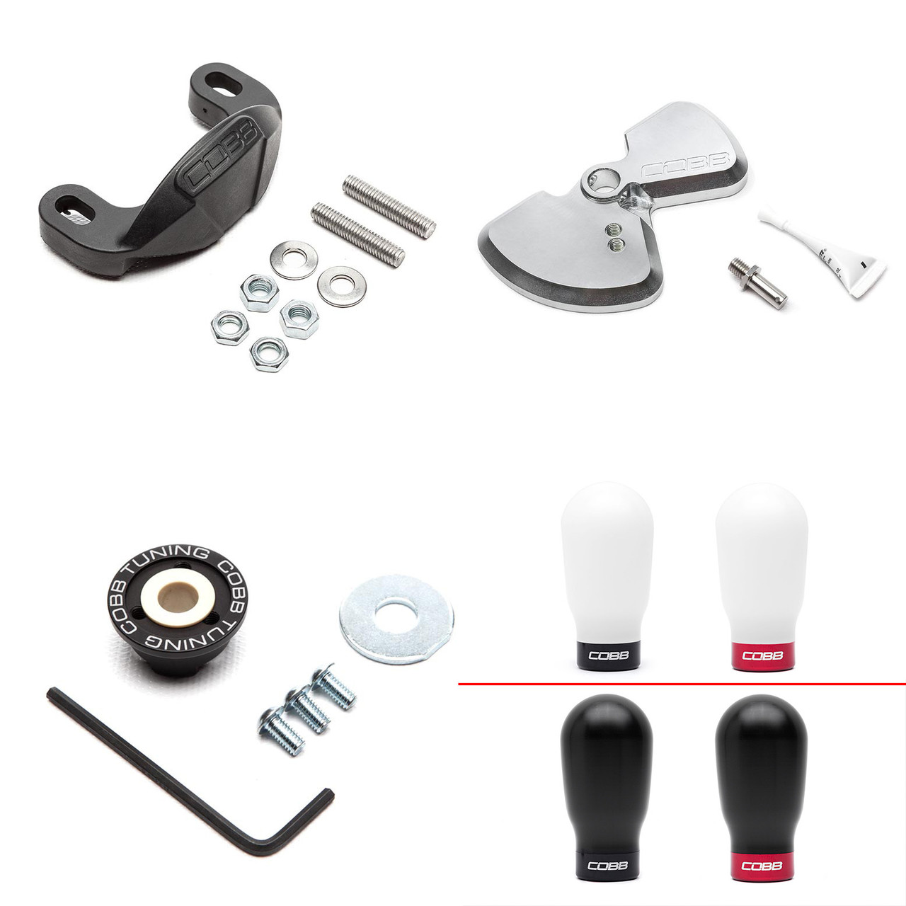 COBB Stage 1+ Drivetrain Package (Tall Weighted Shift Knob) For 2015-26 Subaru WRX - White