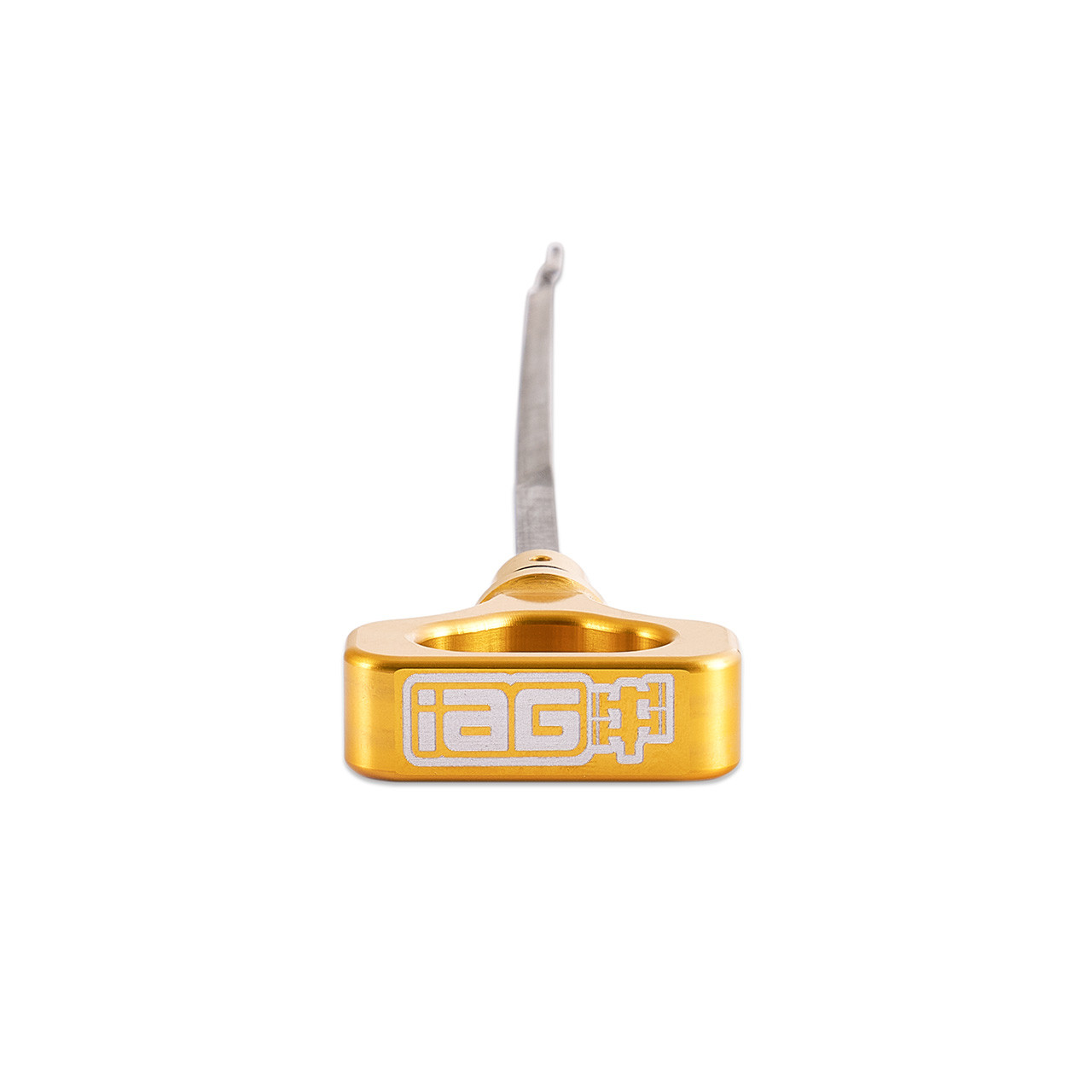 IAG Dipstick With Billet Anodized Handle For EJ 2.5L 2006-14 WRX, 04-21 STI, 06-09 LGT, 06-13 FXT - Gold 2