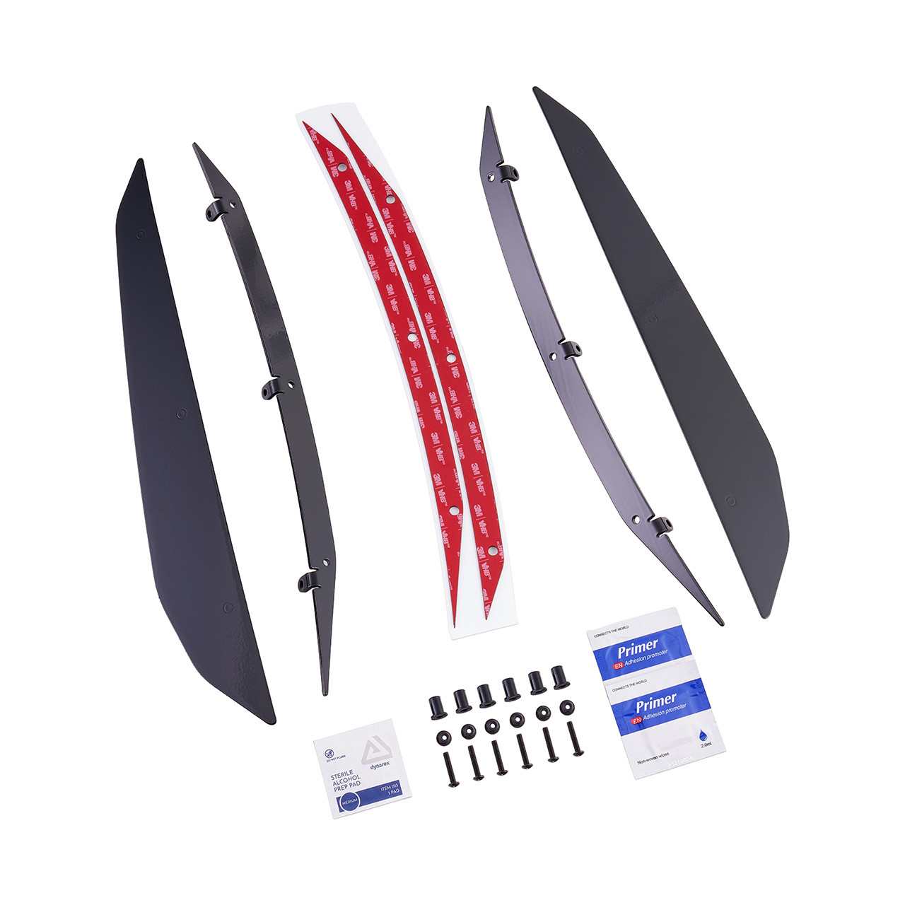 IAG Single Canard Kits For 2015-2021 VA Subaru WRX & STI - Gloss Black Layout