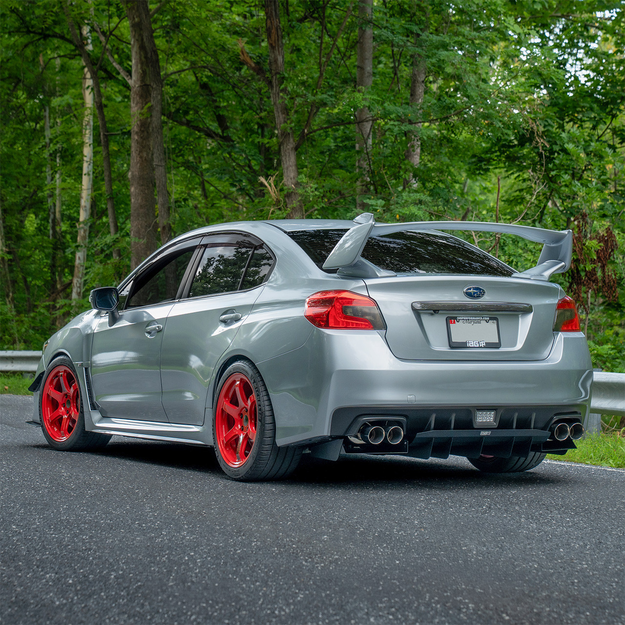 IAG Rear Diffuser For 2015-2021 VA Subaru WRX & STI - Installed