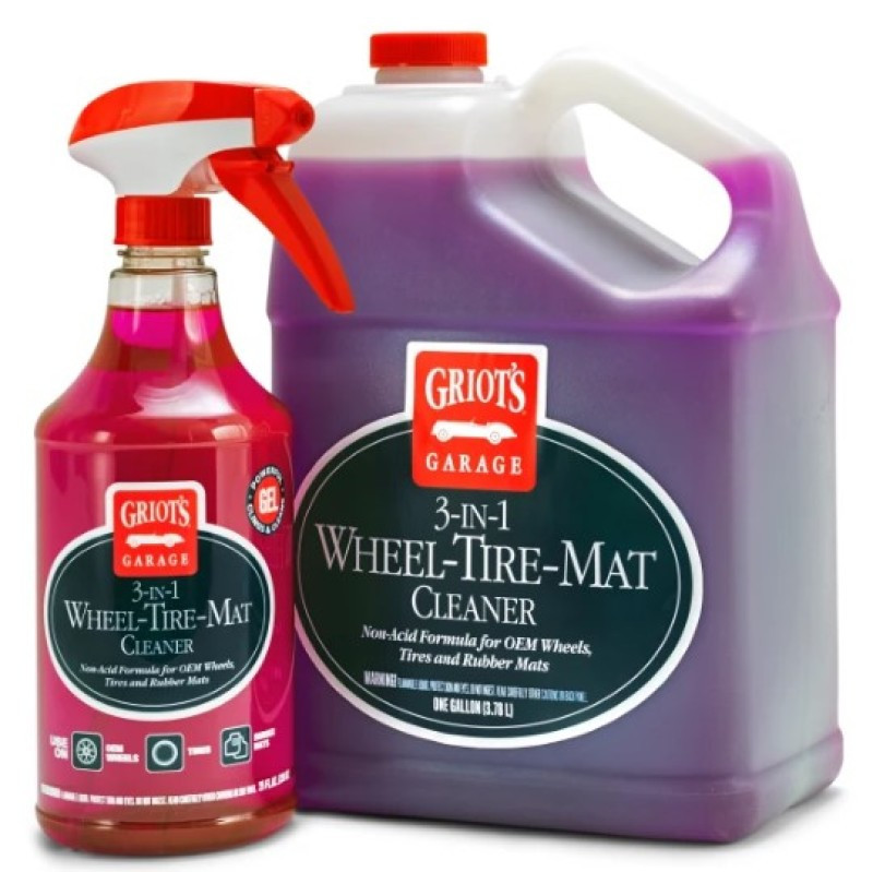 Griots Garage 3 In 1 Wheel Tire Mat Cleaner- 25 Ounces - Case of 12 - 10825