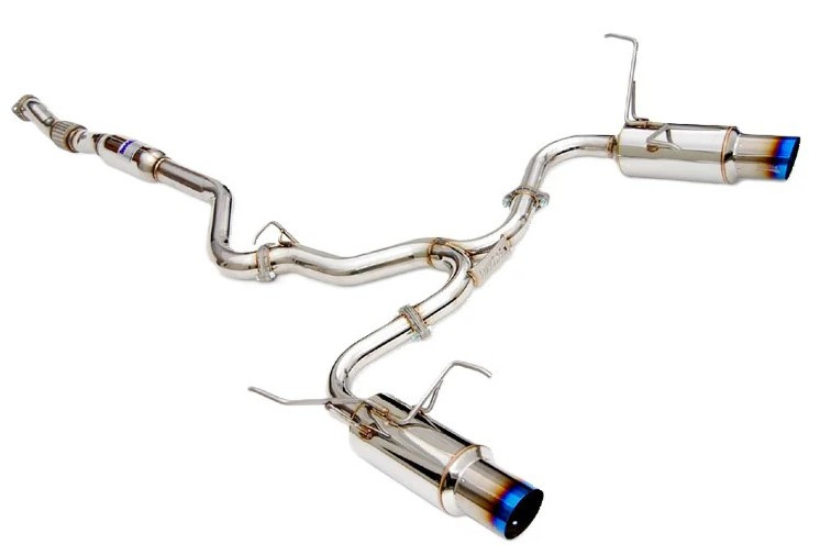 Invidia N1 ステンレス インプレッサ GRB GRF Invidia 08+ Subaru WRX/STI 4dr N1 Twin Outlet Single Layer Tip