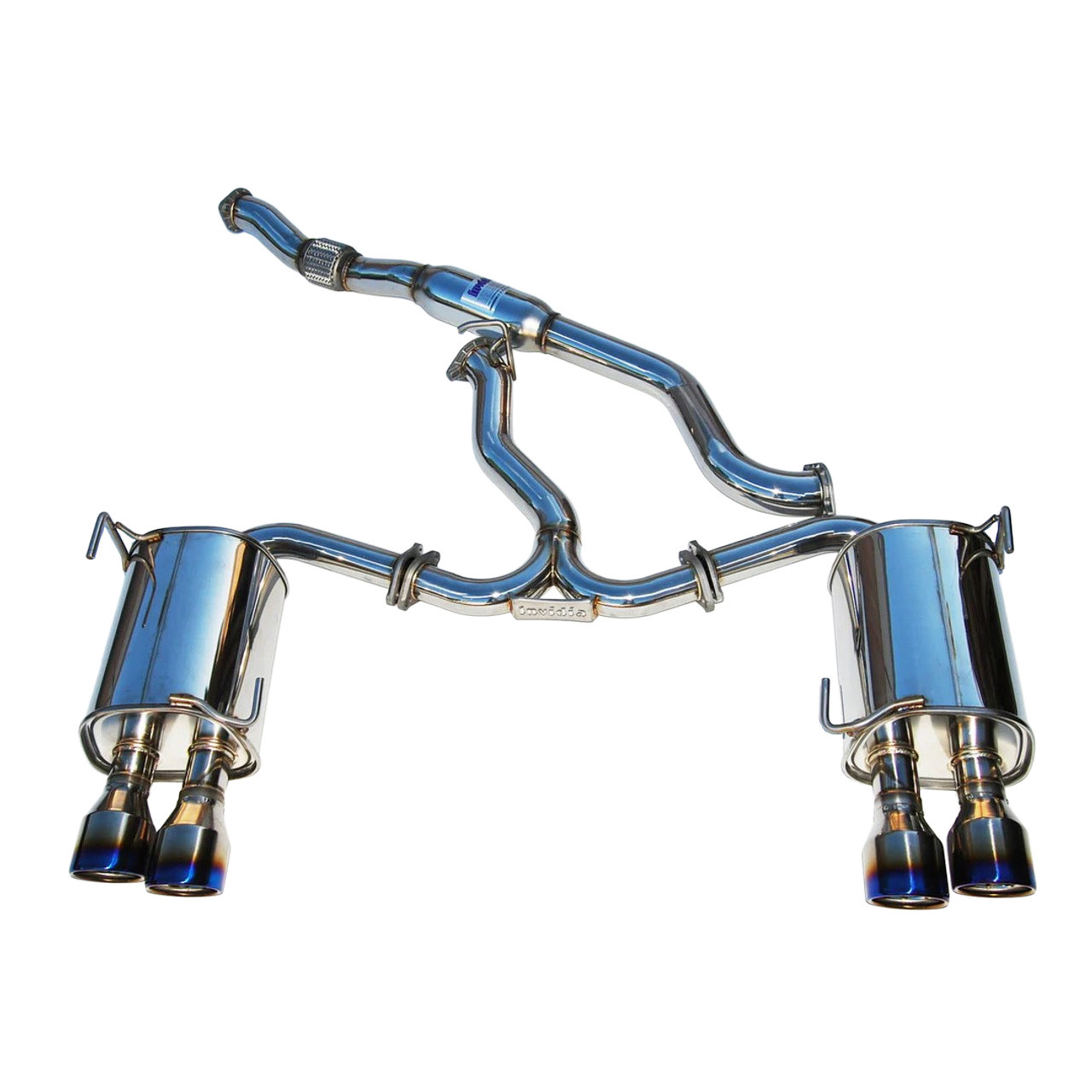Invidia Q300 Cat Back Exhaust Titanium Tips for 2015-2021 Subaru STI and WRX