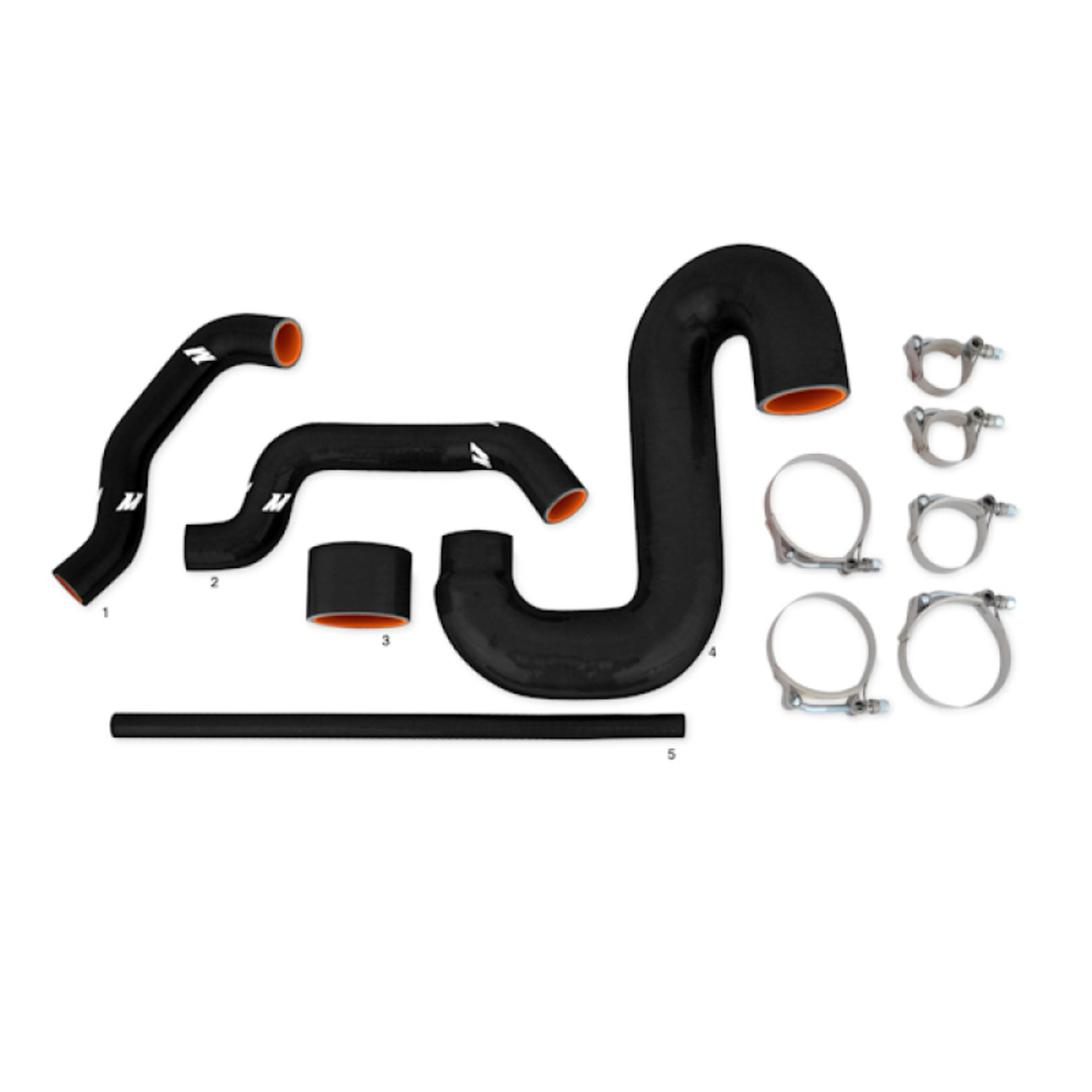 Mishimoto Subaru 02-07 WRX/04-07 STi Top-Mount Intercooler Kit - Silver/Black Hoses - Not For iRHD - MMTMIC-WRX-01SLBK - Hoses