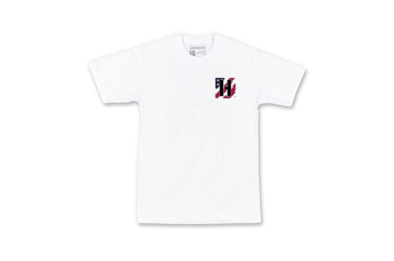 Hoonigan ICON Kill All Tires SS Tee - White / Red White Blue