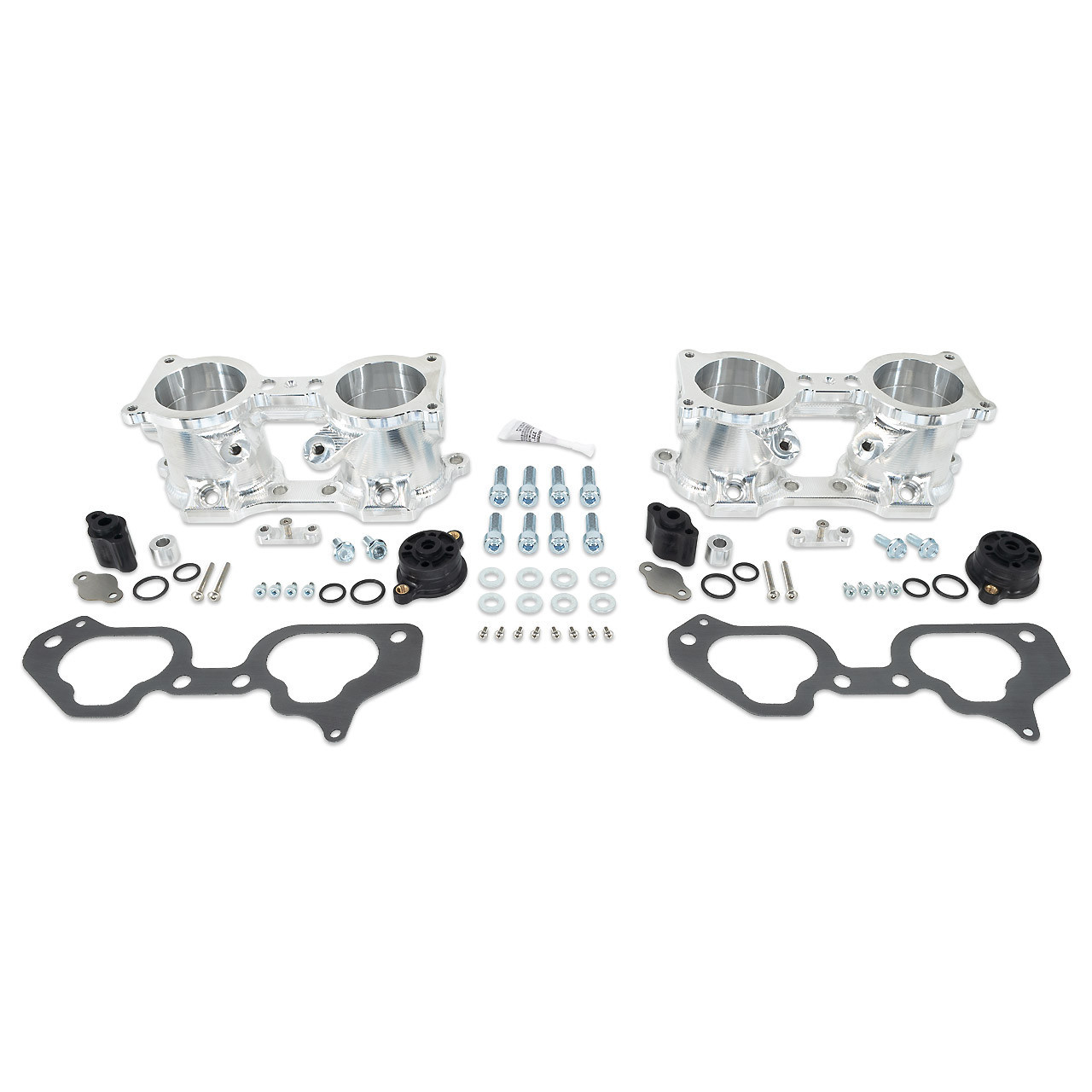 IAG V3 Subaru WRX STI Top Feed TGV Housings with Butterfly Pass Thru - Parts Layout