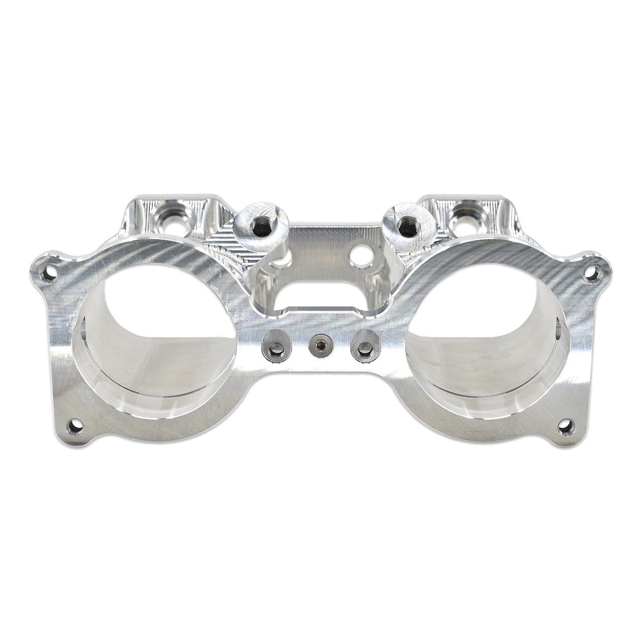 IAG V3 Subaru WRX STI Top Feed TGV Housings with Butterfly Pass Thru - Silver Finish 1