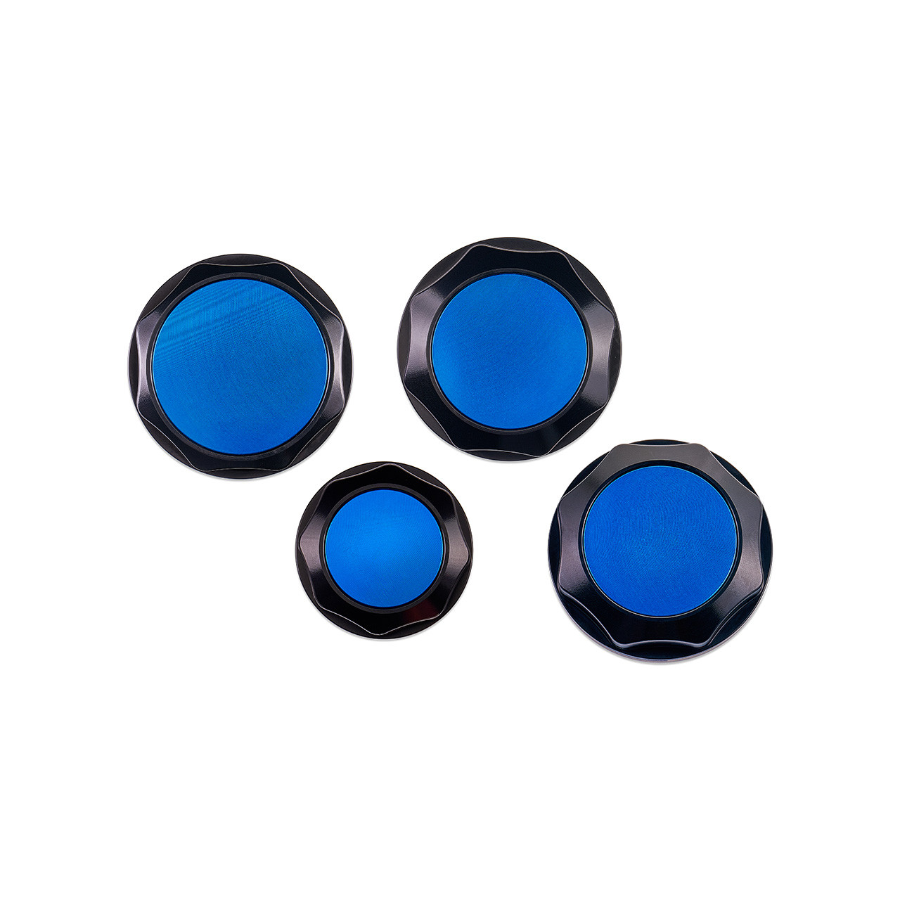IAG Revolve Engine Bay Dress-Up Cap Kit for 22-26 WRX - Blue Set Back