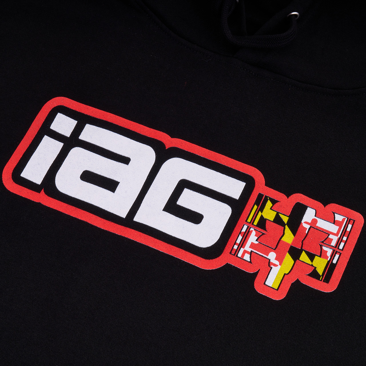 IAG Maryland Flag Hoodie - Close-up
