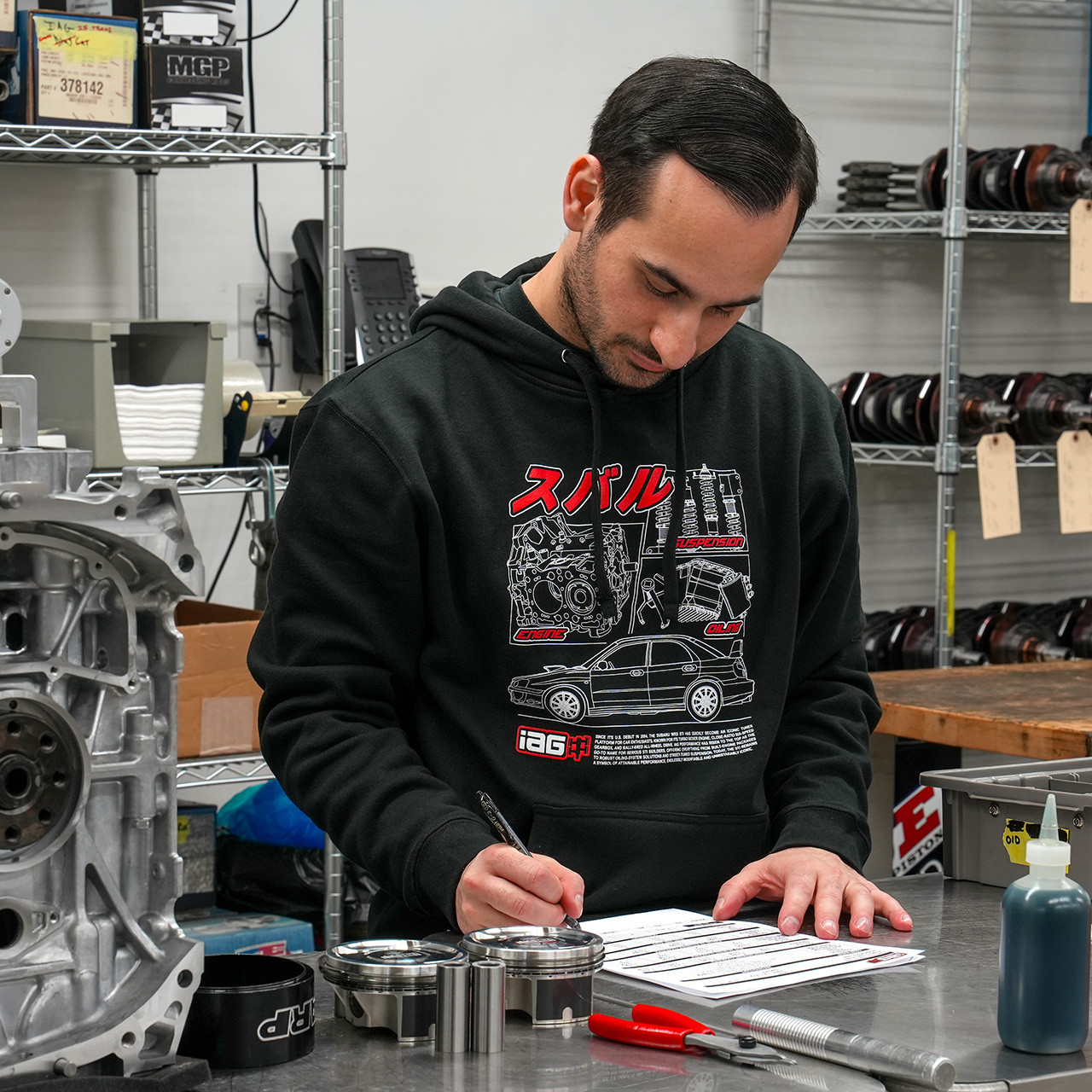 IAG Iconic Blueprint Hoodie - In Use