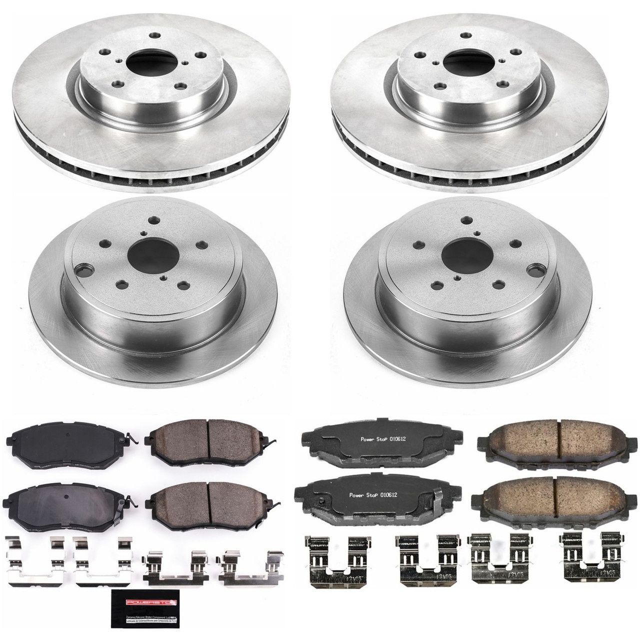 Power Stop Front & Rear Autospecialty Brake Kit For 2015-21 Subaru WRX