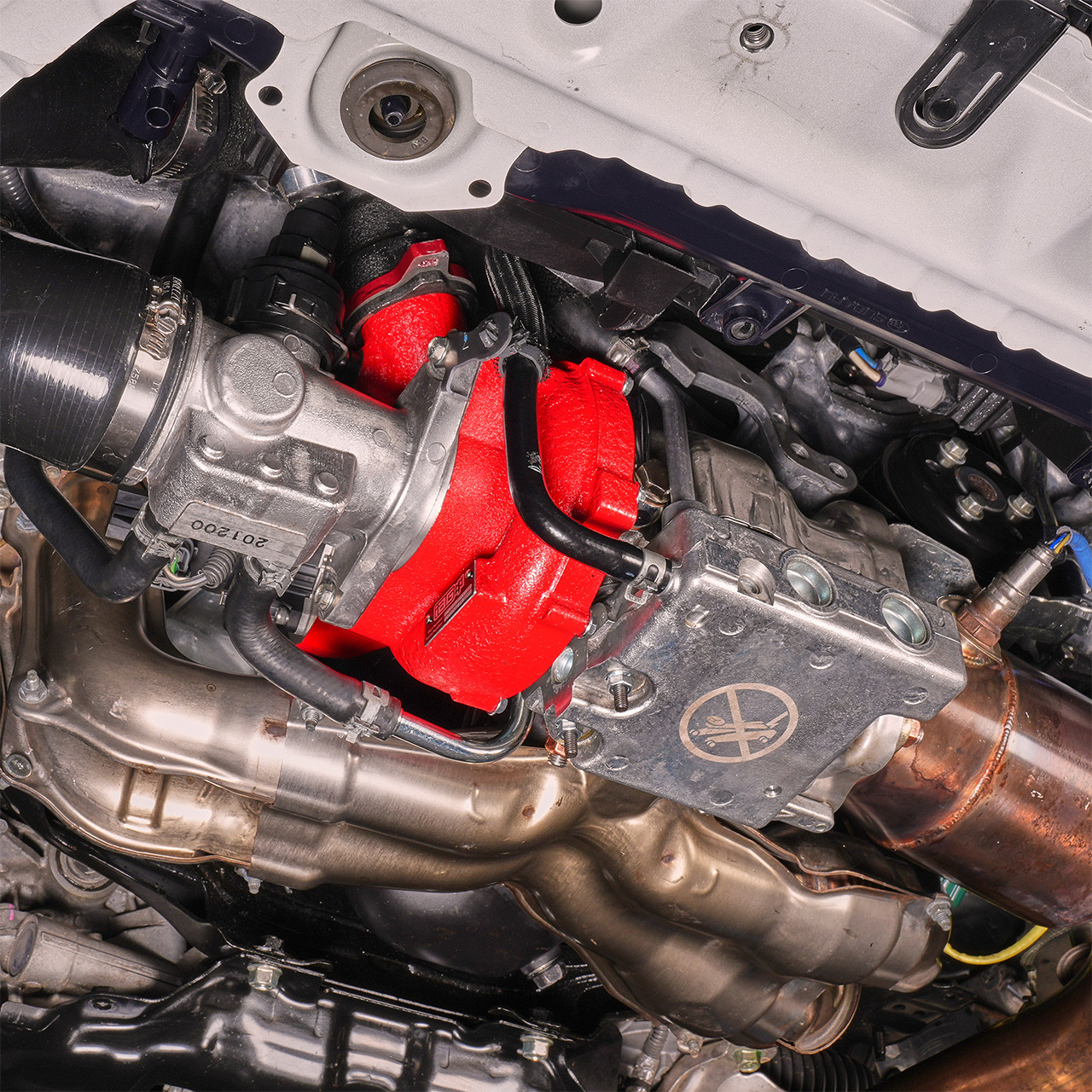 IAG 600 Ball Bearing Turbocharger with Wastegate for 2022+ Subaru WRX FA24F - Installed