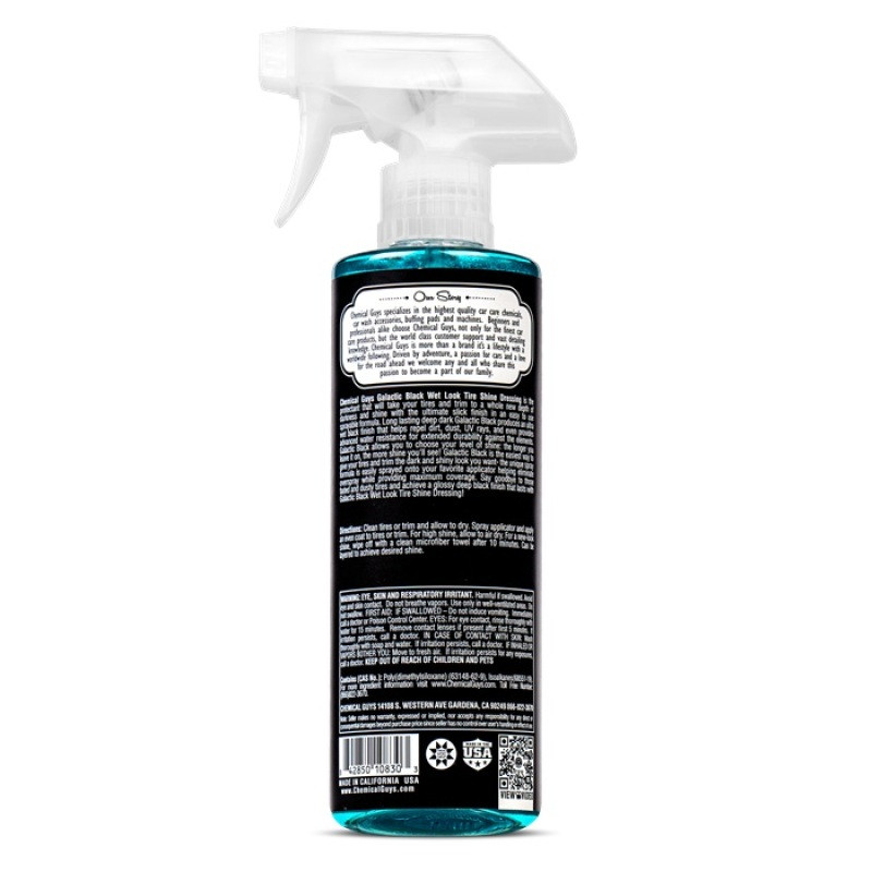 Chemical Guys Galactic Black Wet Tire Shine Coating - 16oz - Label