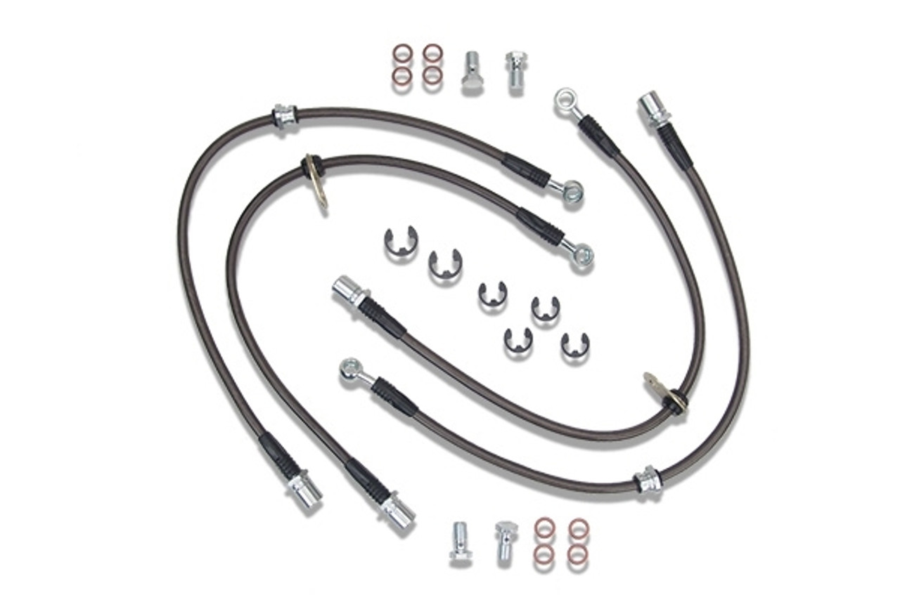 Techna-Fit Stainless Steel Braided Brake Line Kit For 2008-10