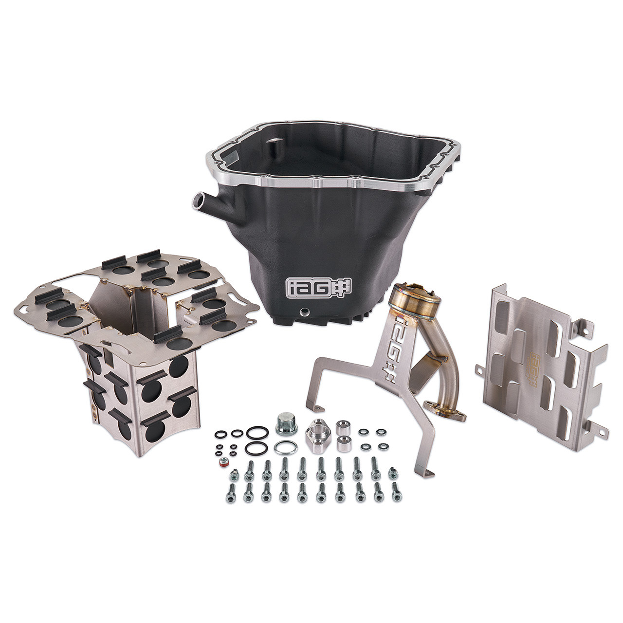 IAG EJ Competition Series Oil Pan Package (Black Pan / Pickup / Comp Baffle / Windage Tray) For WRX, STI, LGT, FXT