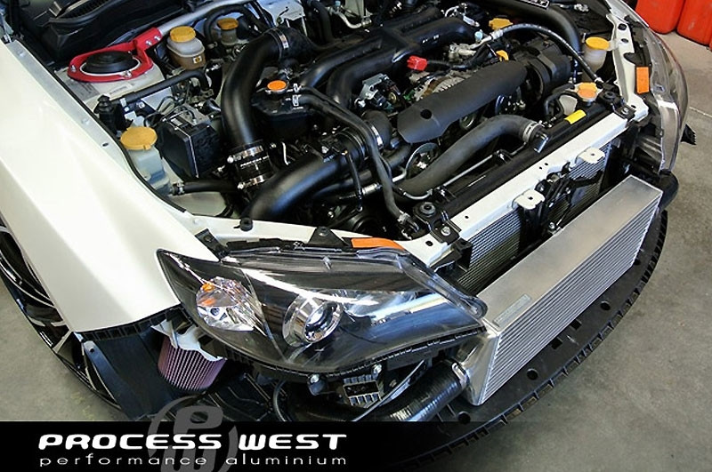 Process West Front Mount Intercooler For 200814 Subaru WRX (Black Finish)