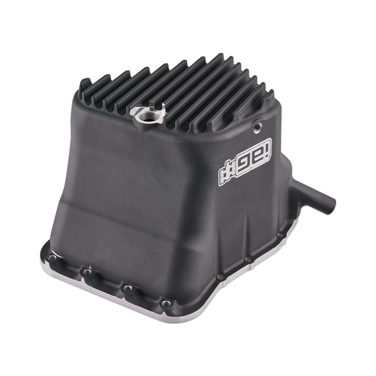 IAG Performance EJ Street Series Subaru Oil Pan with Black Finish - Cooling Fins