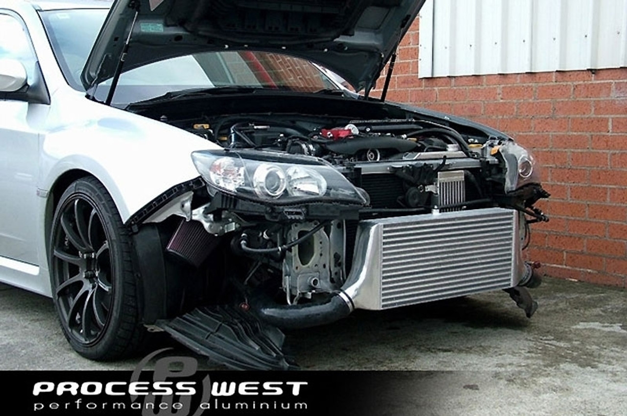 Process West Front Mount Intercooler for 08-14 STI Black Finish