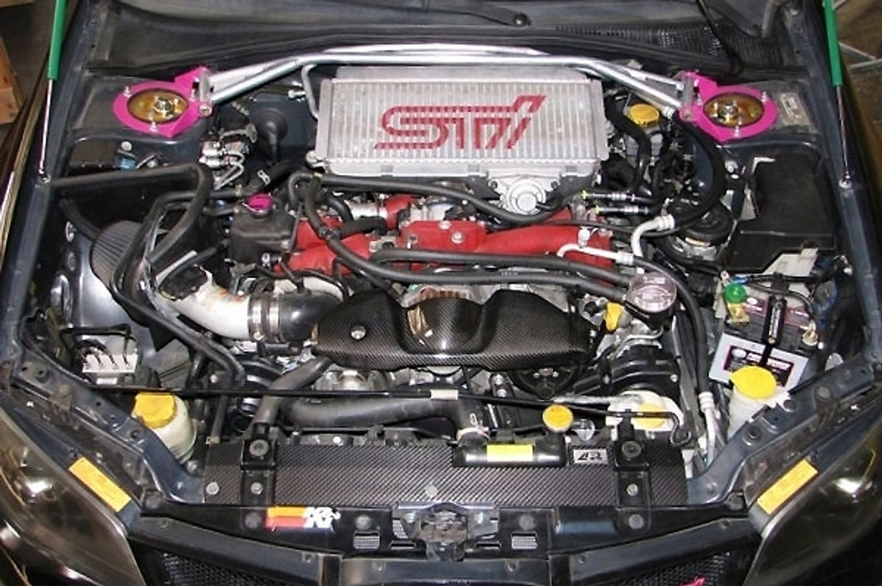 APR Carbon Fiber Radiator Cooling Plate for 2006-07 Subaru WRX / STI - Installed