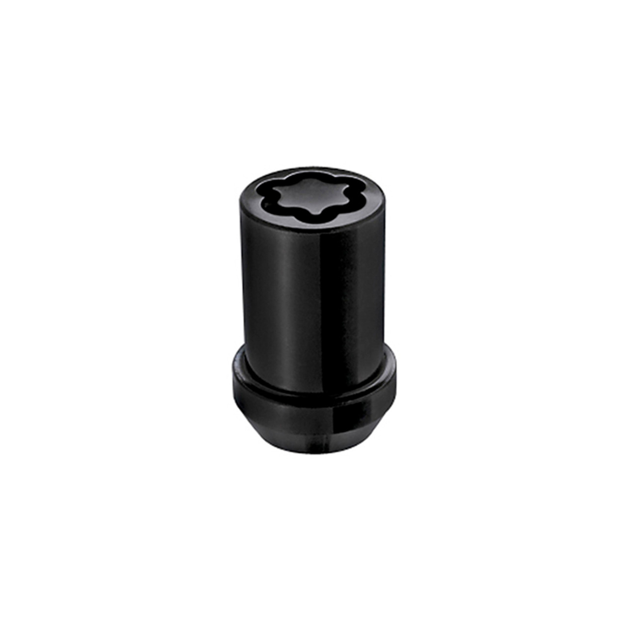 McGard Wheel Lock Nut Set 4pk. (Tuner Cone Seat) M12X1.25 13/16 Hex  1.24in. Length Black