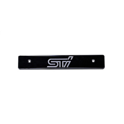 Turbo XS 08-14 Subaru WRX/STi Billet Aluminum License Plate Delete Black Machined STi Logo - WS08-LPD-BLK-STI Turbo XS 08-14 Subaru WRX/STi Billet Aluminum License Plate Delete Black Machined STi Logo - WS08-LPD-BLK-STI