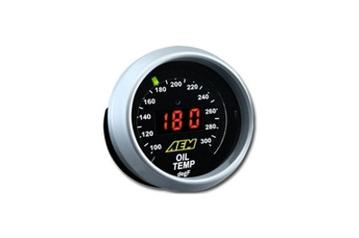 AEM 52mm Digital Display Oil or Water Temperature Gauge AEM 52mm Digital Display Oil or Water Temperature Gauge