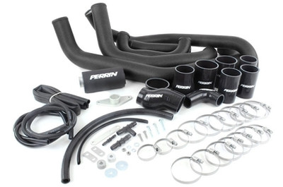 Perrin 02-07 WRX/STi FMIC Black Boost Tubes w/ Black Silicone