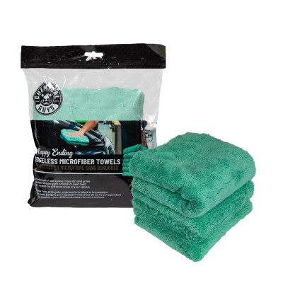 Chemical Guys MIC32303 - El Gordo Thick Professional Microfiber Towel 16.5in x 16.5in Green 3 Pack (P16)