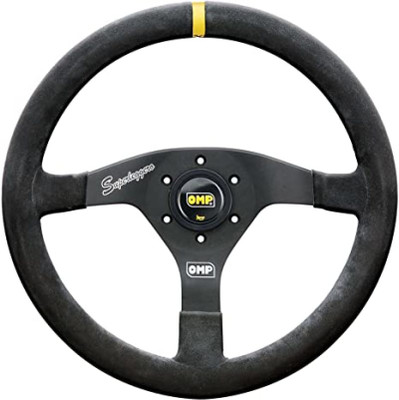 OMP Superquadro Steering Wheel - Small Spokes - Suede (Black) OMP Superquadro Steering Wheel - Small Spokes - Suede (Black)