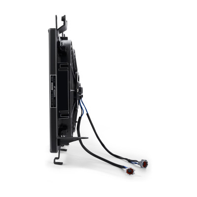 Mishimoto 01-07 Subaru WRX/STI PNP Aluminum Fan Shroud Black - Side Angle