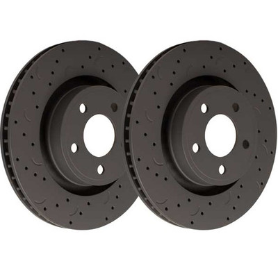 Hawk Talon Drilled and Slotted Rear Brake Rotor Set Hawk Talon Drilled and Slotted Rear Brake Rotor Set