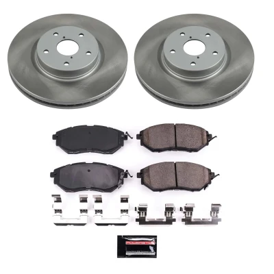 Power Stop Front Semi-Coated Rotor Kit For 2015-21 Subaru WRX - SC4603