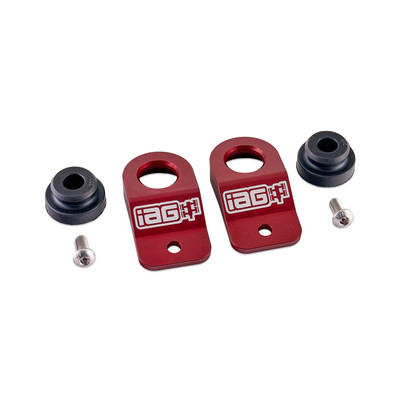 IAG Radiator Stays For 2008-14 Subaru WRX & STI, 08-10 Impreza & Outback - Red