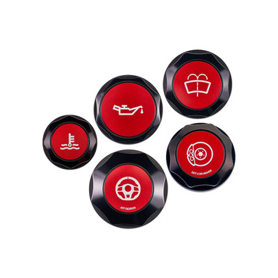 IAG Revolve Engine Bay Dress-Up Cap Kit for 15-21 STI - Includes Oil, Brake, Power Steering, Coolant & Washer Caps IAG Revolve Engine Bay Dress-Up Cap Kit for 15-21 STI - Includes Oil, Brake, Power Steering, Coolant & Washer Caps