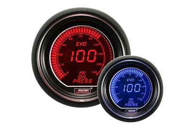 Prosport EVO Series 52mm Electrical Oil Pressure Gauge (Red / Blue) Prosport EVO Series 52mm Electrical Oil Pressure Gauge (Red / Blue)